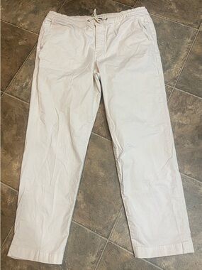 American Eagle Outfitters Men's Off-White Drawstring Chinos